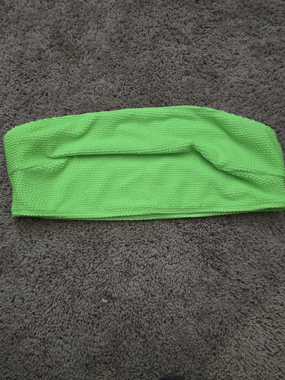 Neon Green Swim Suit Tube Top- Brand Unspecified